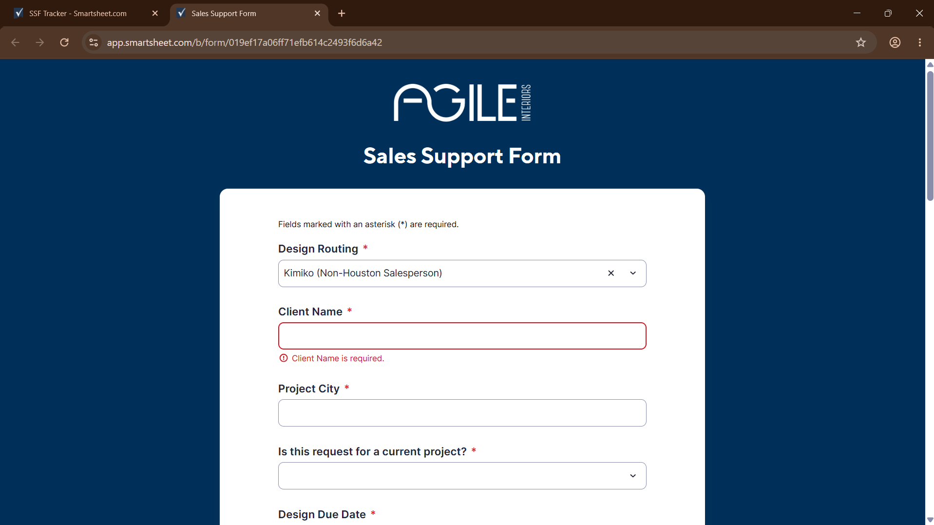 Smartsheet automation screenshot 1